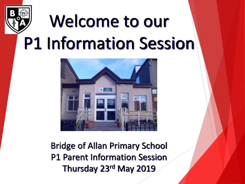 welcome to our p1 information session