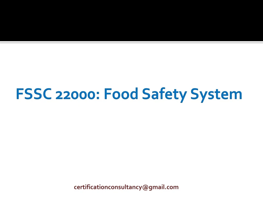 fssc 22000 food safety system