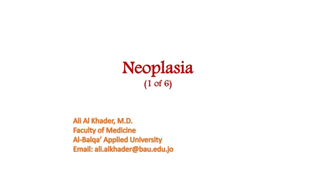 neoplasia 1 of 6