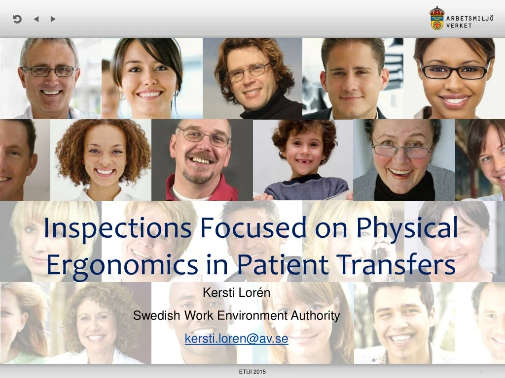 inspections focused on physical ergonomics in patient transfers