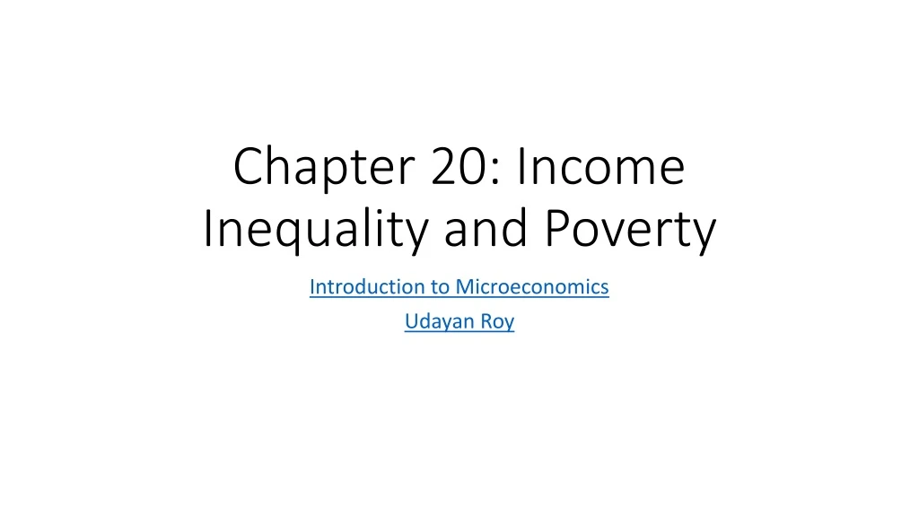 chapter 20 income inequality and poverty