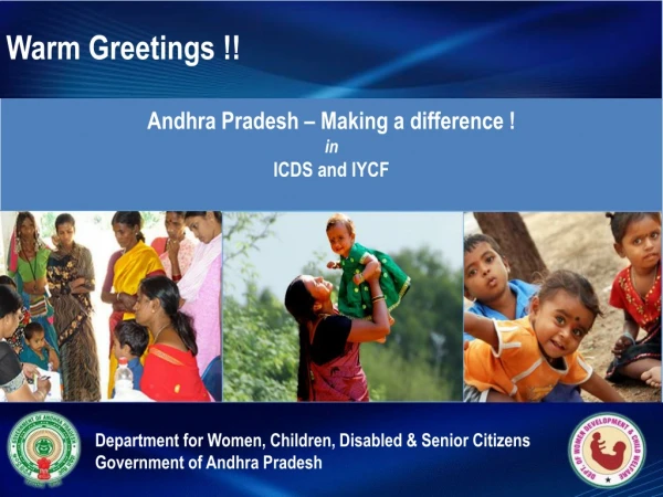 Andhra Pradesh – Making a difference ! i n ICDS and IYCF