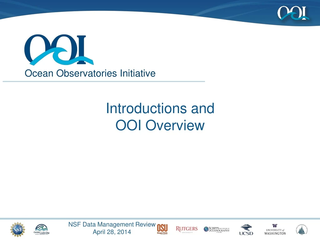 introductions and ooi overview
