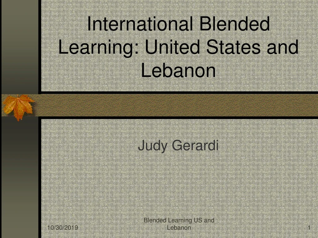 international blended learning united states and lebanon