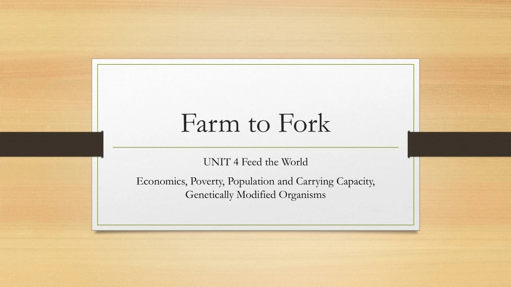 farm to fork