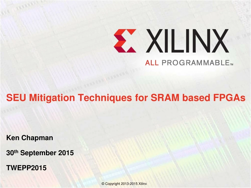 seu mitigation techniques for sram based fpgas