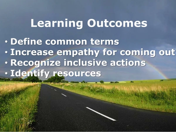 Learning Outcomes