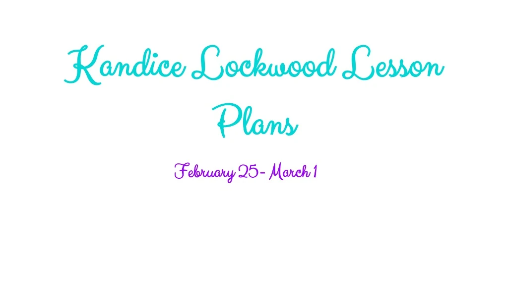 kandice lockwood lesson plans