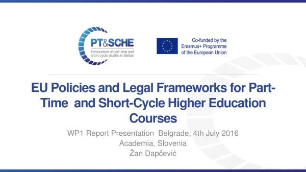 EU Policies and Legal Frameworks for Part-Time and Short-Cycle Higher Education Courses