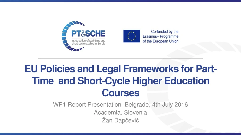 eu policies and legal frameworks for part time and short cycle higher education courses