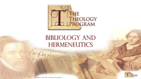 Bibliology And Hermeneutics