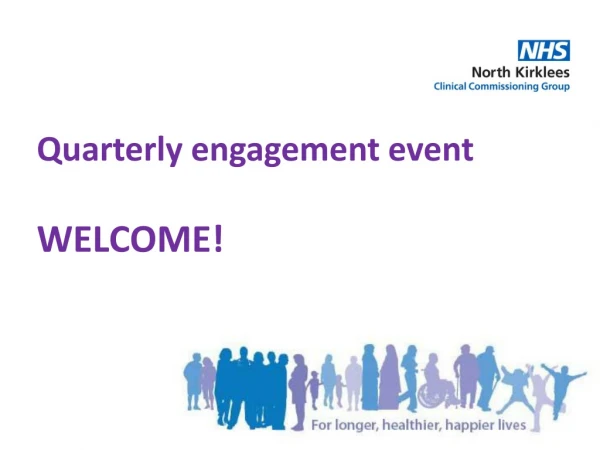 Quarterly engagement event WELCOME!