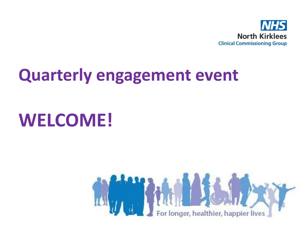 quarterly engagement event welcome