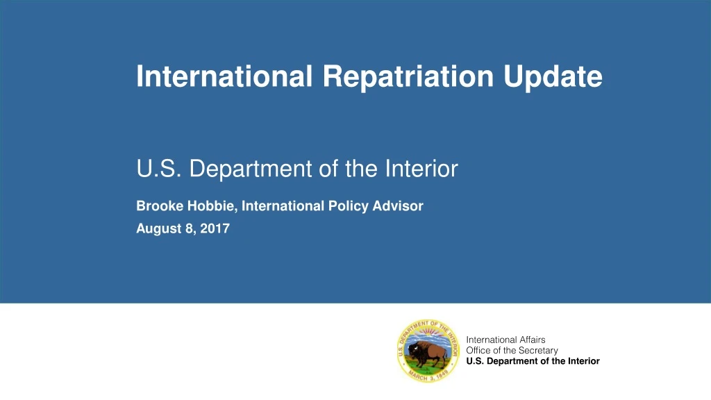 international repatriation update u s department