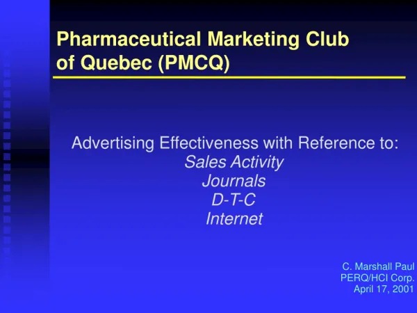 Pharmaceutical Marketing Club