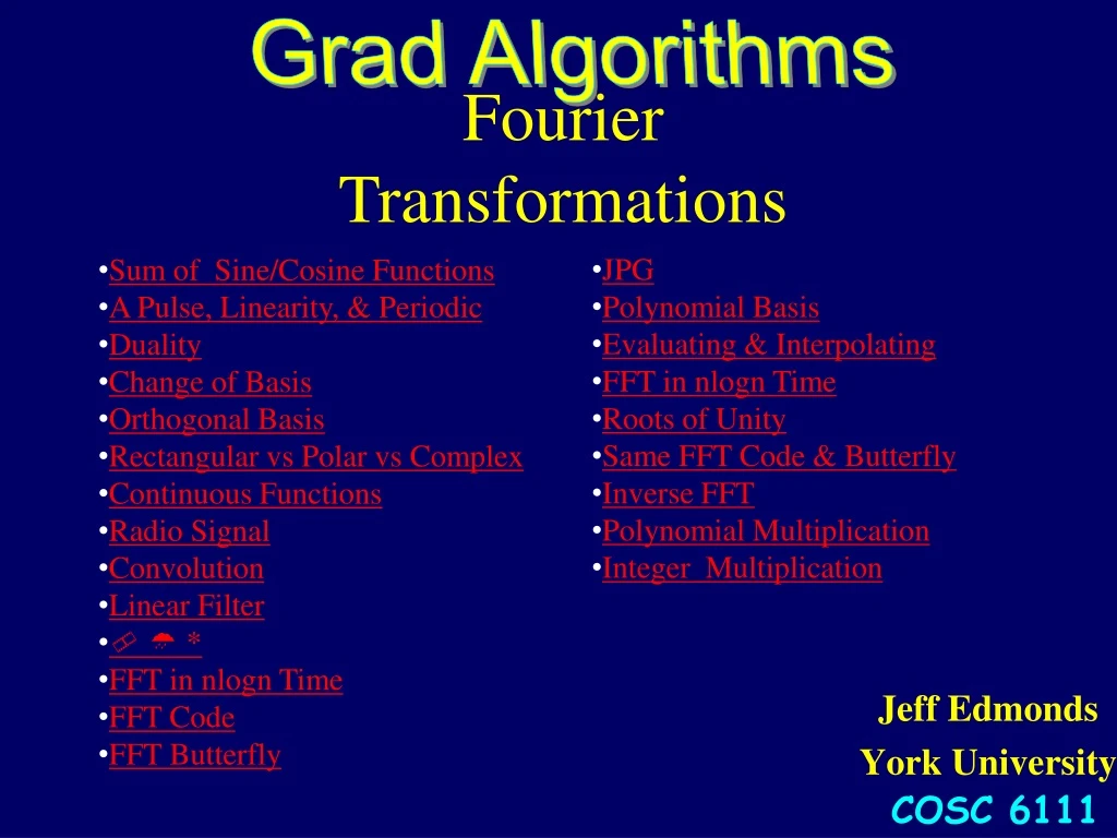 grad algorithms