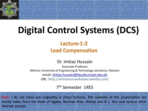 Digital Control Systems (DCS)