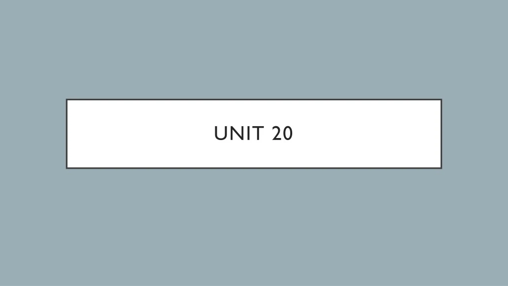 unit 20