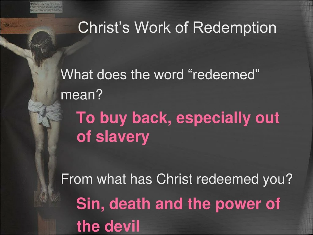 christ s work of redemption