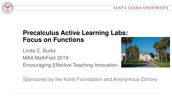Precalculus Active Learning Labs: Focus on Functions