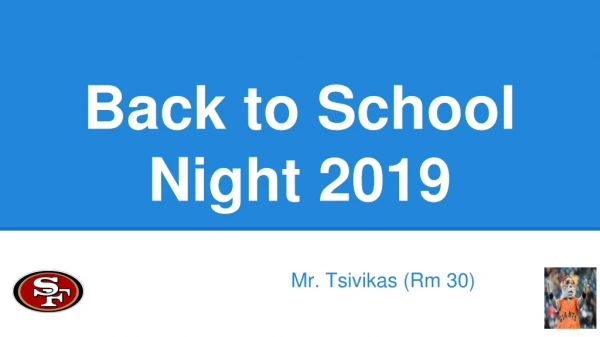 Back to School Night 2019