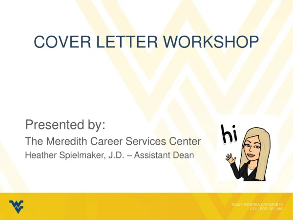 Cover letter workshop
