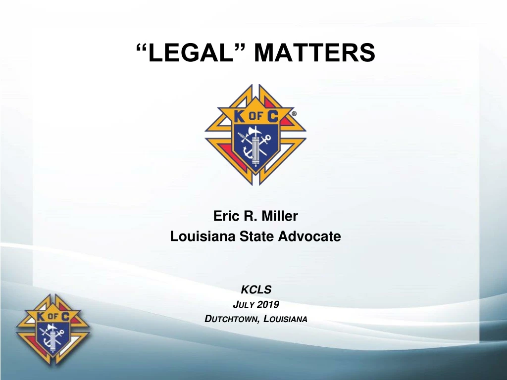 legal matters