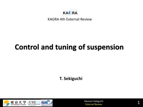 Control and tuning of suspension