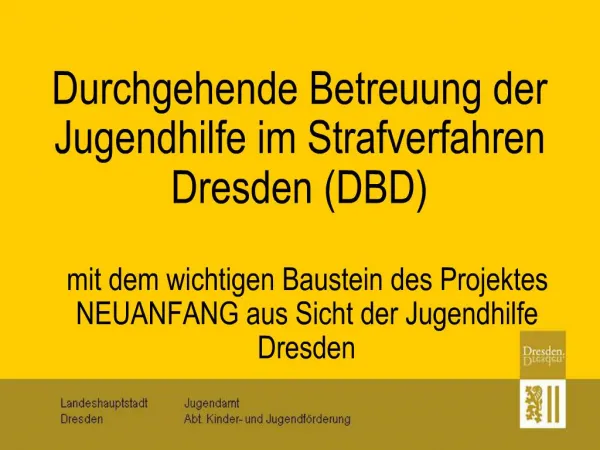 Durchgehende Betreuung der Jugendhilfe im Strafverfahren Dresden DBD