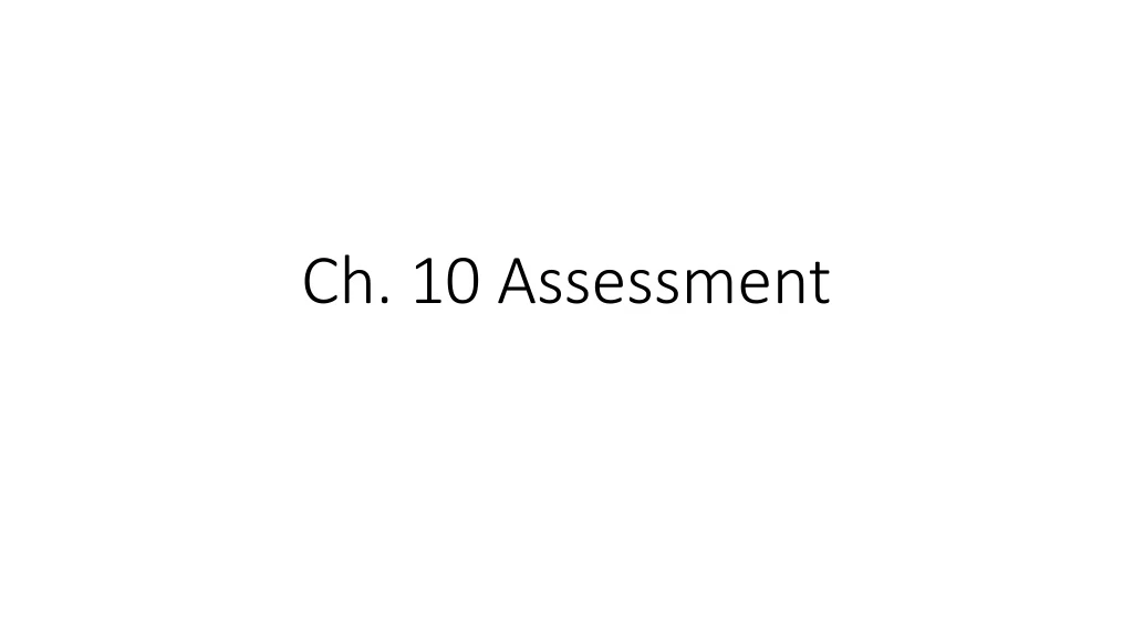 ch 10 assessment