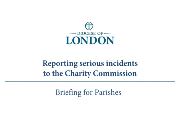 Reporting serious incidents to the Charity Commission