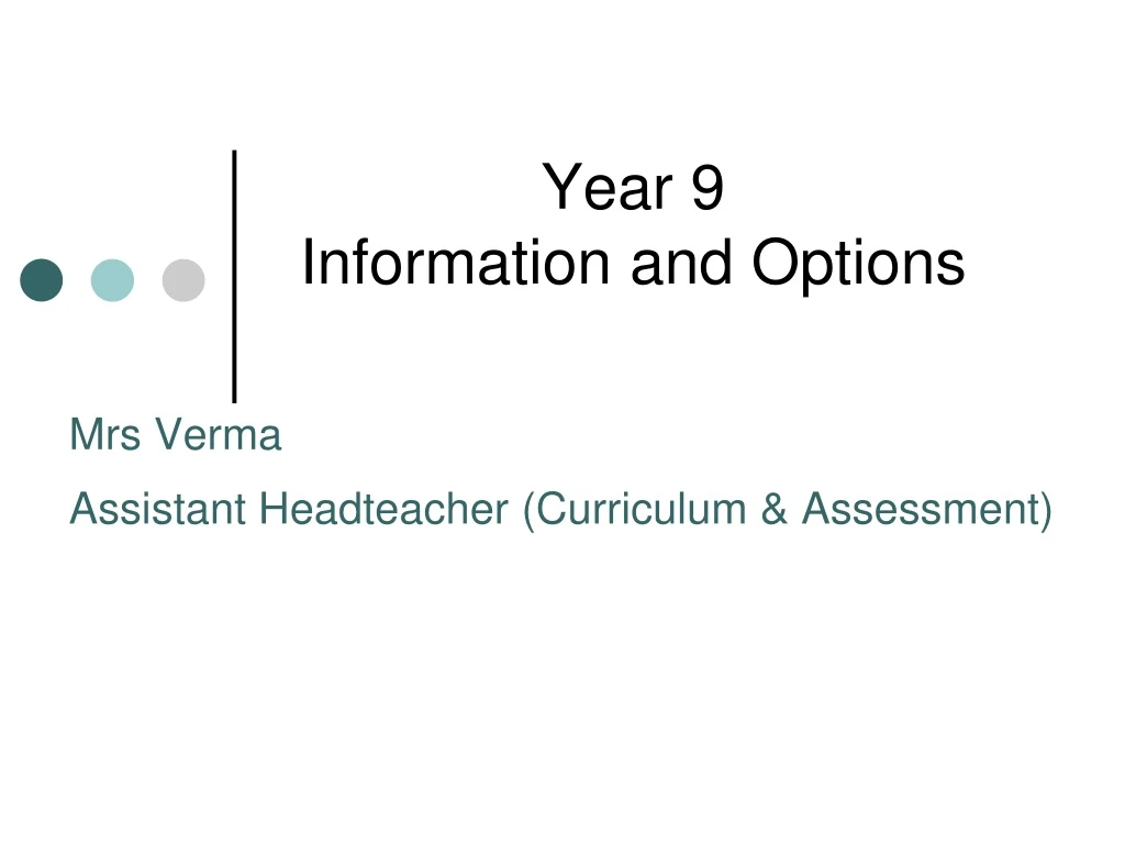 year 9 information and options