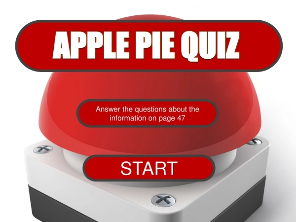 APPLE PIE QUIZ