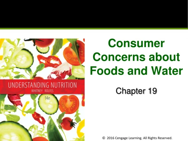 Consumer Concerns about Foods and Water