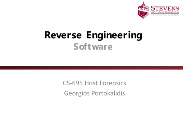 Reverse Engineering Software