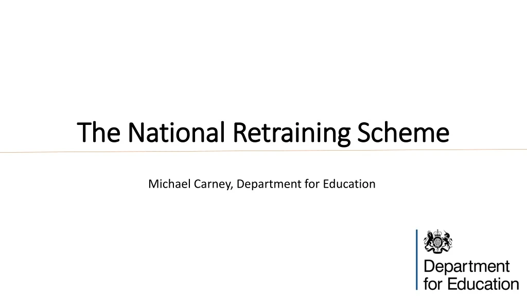 the national retraining scheme