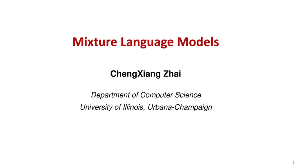 mixture language models