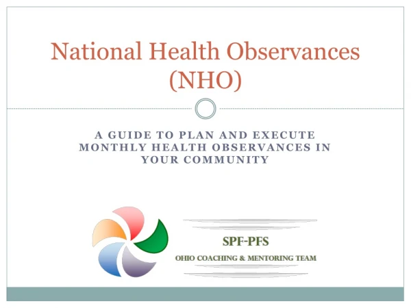 National Health Observances (NHO)