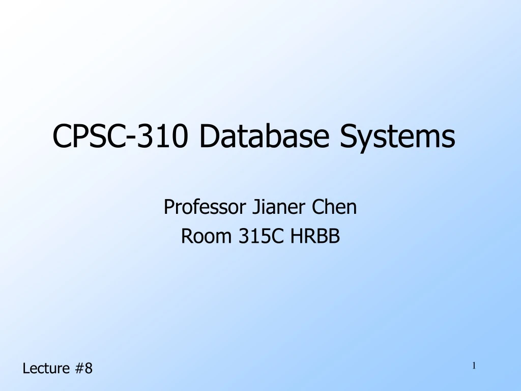 cpsc 310 database systems