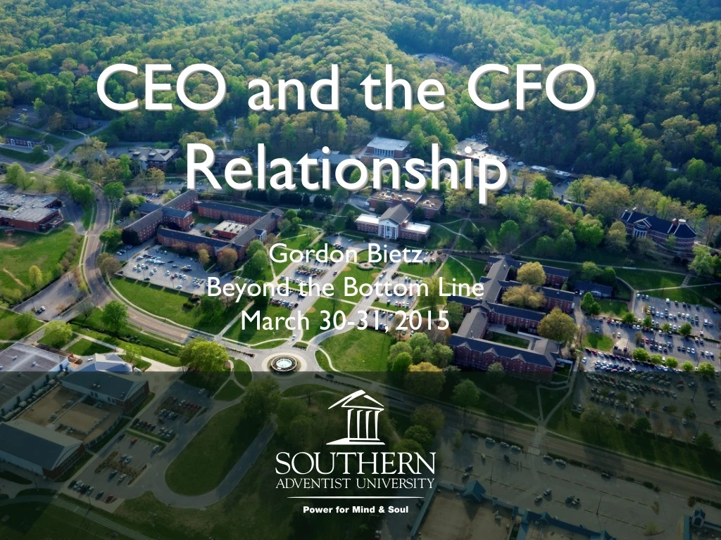 ceo and the cfo relationship