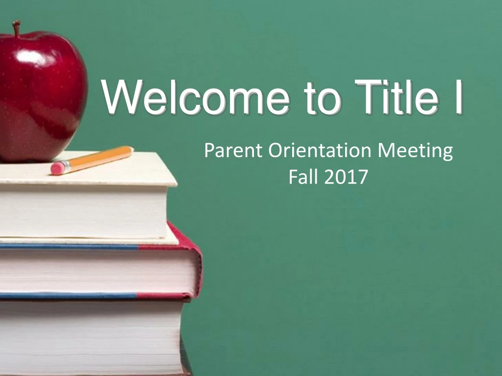 welcome to title i