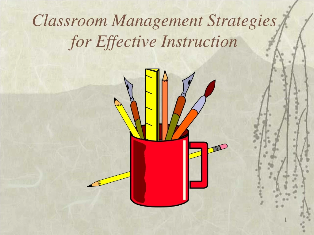 classroom management strategies for effective instruction