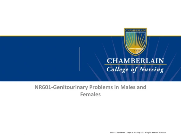 NR601-Genitourinary Problems in Males and Females