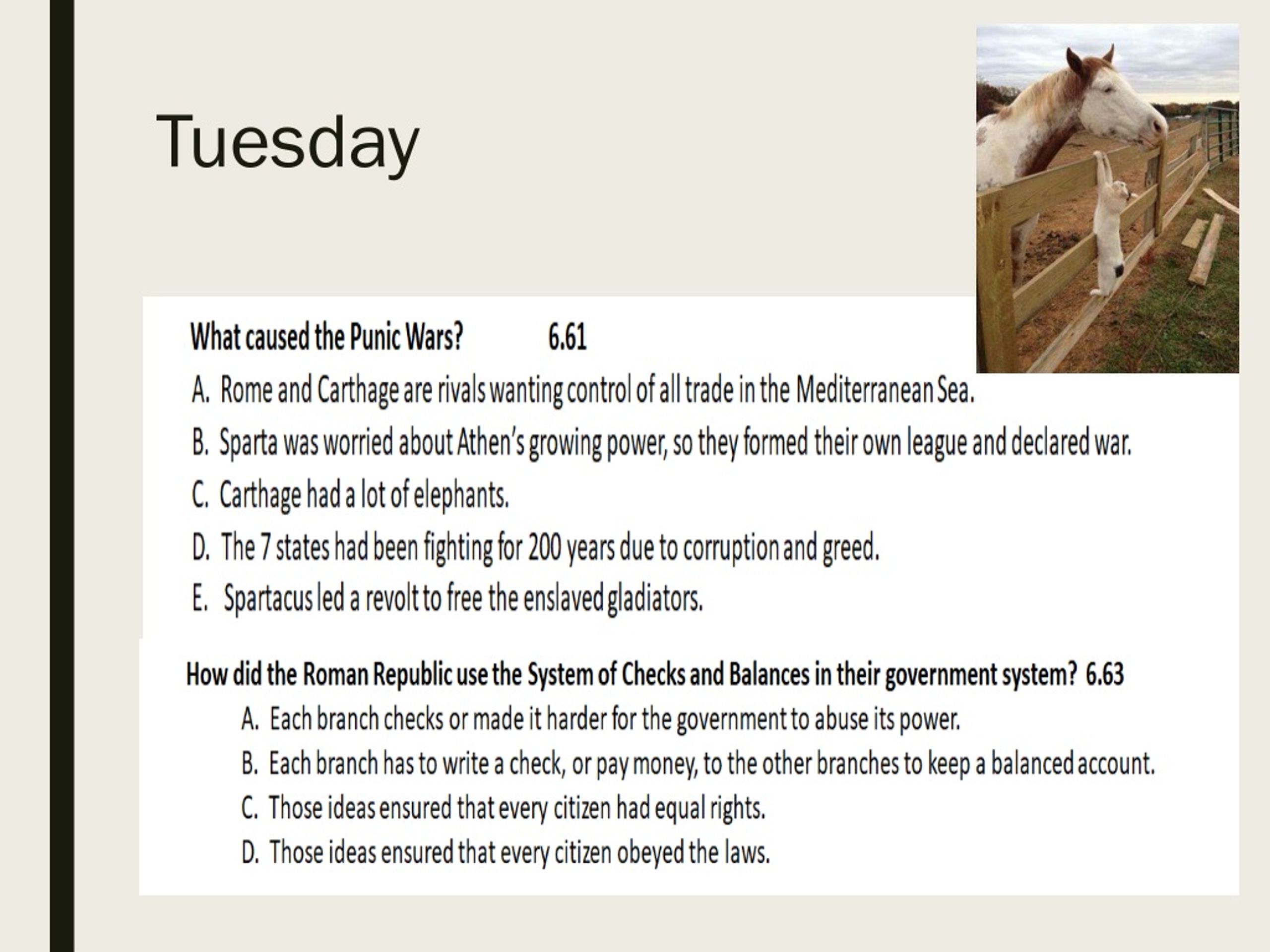 Tuesday - slide 1