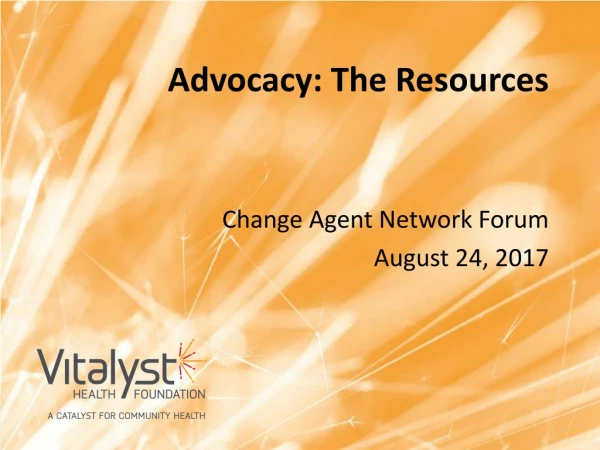 Advocacy: The Resources