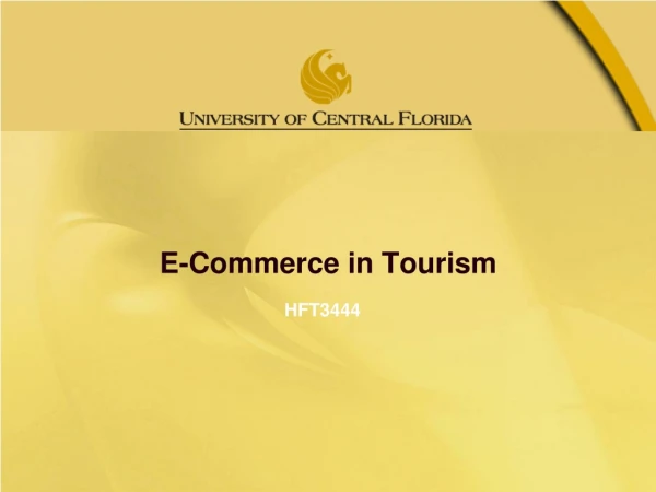 E-Commerce in Tourism