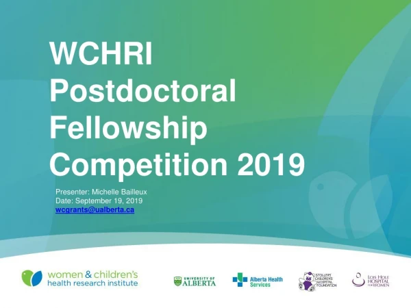 WCHRI Postdoctoral Fellowship Competition 2019