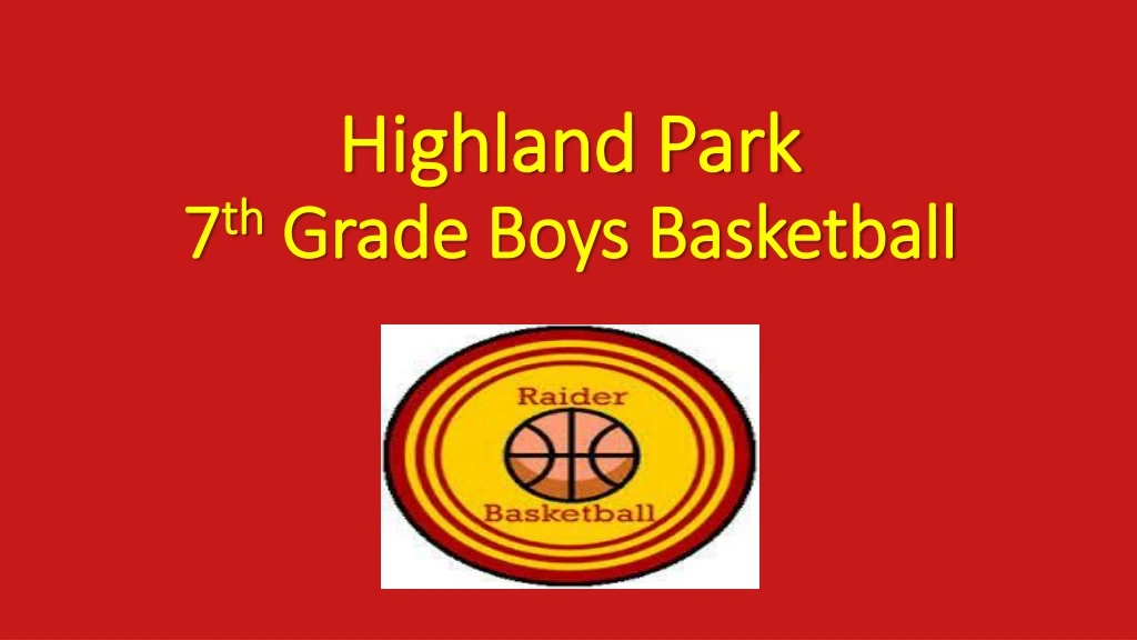 highland park 7 th grade boys basketball