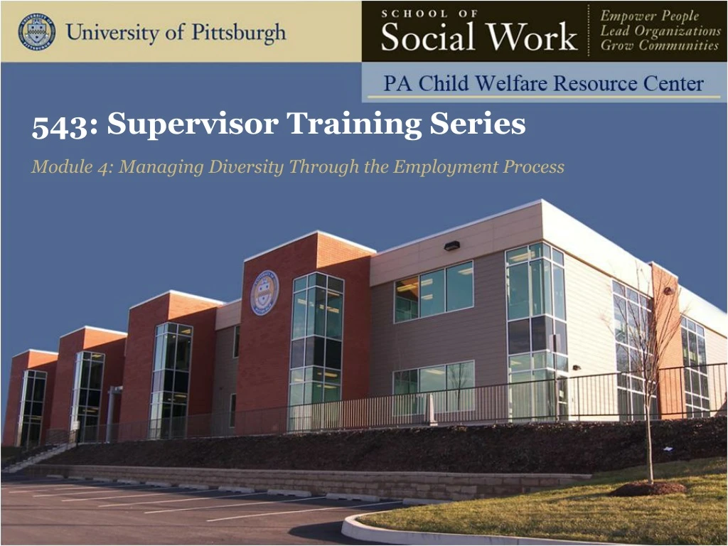 543 supervisor training series