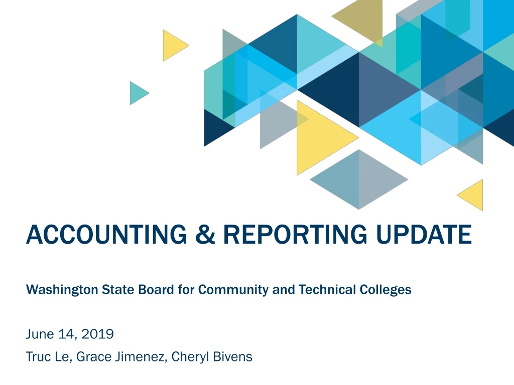 accounting reporting update